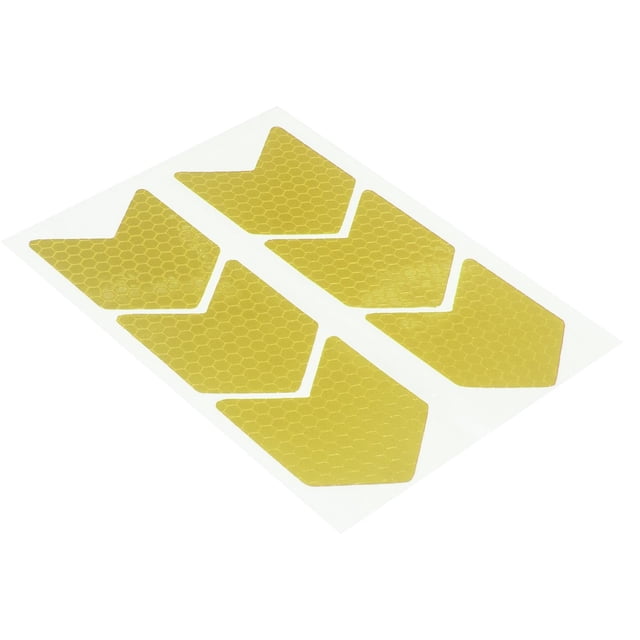 Banda Stickers Adhesivo Reflejante Flecha Bici Moto Amarillo