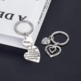 thumbnail image 4 of 2 llaveros de aleación con forma de corazón para el Día de la Madre, de dos estilos, con etiquetas de amor plateadas y colgantes en forma de corazón, para mamá, hijo e hija., 4 of 5