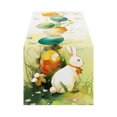 thumbnail image 1 of Wiueurtly Drapeau de Table de Pâques 72 Pouces Long Centre de Table Lin Drapeau de Table de Ferme Lavable Décoration de Commode, 1 of 5