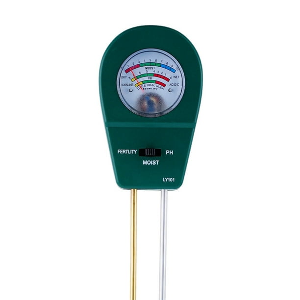 Probador del Suelo Medidor de Humedad del Suelo Prueba de PH del Suelo Fertilidad Adecuada para el Cuidado del Césped del Jardín Plantas de Invernadero Verde
