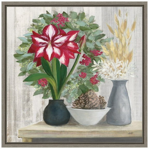 Amanti Art Natural Holiday Light Framed Canvas Wall Art Print