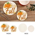 thumbnail image 4 of GZHJMY 2PCS Fall Pumpkin Trivets Pot Holders Set and Placemats Set, Hot Pads, Table Mats for Cooking and Baking, Cotton Braided Hot Pads, 7.09"+9.45", 4 of 7