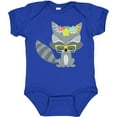thumbnail image 3 of Inktastic Hipster Raccoon, Raccoon With Glasses, Flowers Boys or Girls Baby Bodysuit, 3 of 5