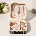 thumbnail image 5 of PhooArto Small Jewellery Box, Grey Skull Rose Pattern Portable Travel Mini Jewelry Case for Women Leather Ring Organizer, 5 of 5