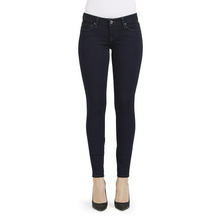 Low Waist Skinny Jeans Dark Blue | 4 Way Stretch Great Fit + Comfort | Manufactured In Usa By Genetic (Best Way To Shrink Denim)