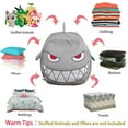 thumbnail image 4 of Shark Stuffed Animal Toy Storage Boys Bean Bag Chair, Kids Beanbag Chairs for Room Decorations, Large Size Velvet Extra Soft(STUFFING NOT INCLUDED), 4 of 6