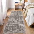 thumbnail image 3 of FairOnly Grey Oriental Distressed 2'x6' Runner Rugs Vintge Non Slip Low Pile Carpet for Hallway Bathroom Kitchen Bedroom, 3 of 7