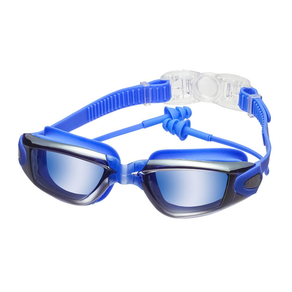 Clear Comfortable Swimming Goggles UV Anti-Fog Waterproof Glasses With Earplug 
