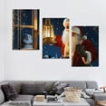 thumbnail image 4 of Nawypu  - Canvas Print Wall Art - Window Frame Style Wall Art - Santa Claus Carrying Gifts Coming on Christmas Eve | Giclee Print Modern Home Decor. Stretched & Ready to 12''x16''X3 Panels, 4 of 4