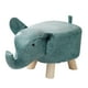 thumbnail image 5 of Taburete otomano, reposapiés de animales, lindo almacenamiento portátil de dibujos animados, taburete de madera para , taburete de té de sofá azul Soledad Escabel, 5 of 10