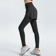 thumbnail image 5 of Women's Leggings Fake Two-Piece Pocket Yoga Pants High-Waist Elastic Hip-Lifting Leggings with Pockets Yoga Clothes, 5 of 6