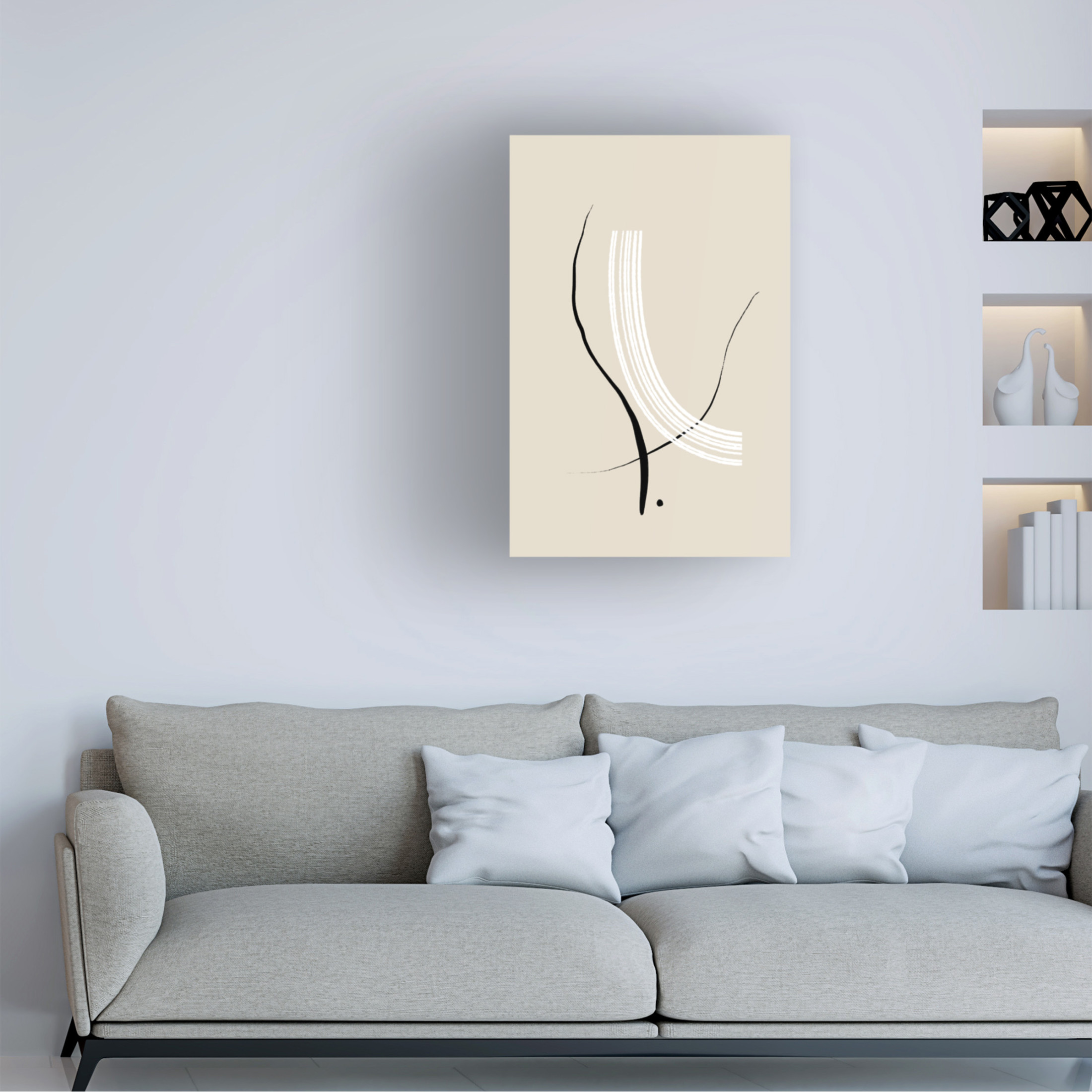 Trademark Fine Art uplusmestudio Composition Of Lines The Third Canvas Wall Art