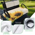 thumbnail image 5 of Golf Cart Seat Covers for 2 Seater,Botanical Sunflowers Microfiber Cart Seat Towel Blanket,Farmhouse Watercolor Flowers Leaves Absorbent NonSlip Bench Seats Protector for Golf Course 51"x31", 5 of 9