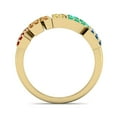thumbnail image 3 of SuperJeweler 1/2 Carat Rainbow Pride Gemstone Ring In 14 Karat Yellow Gold For Men and Women!, 3 of 6