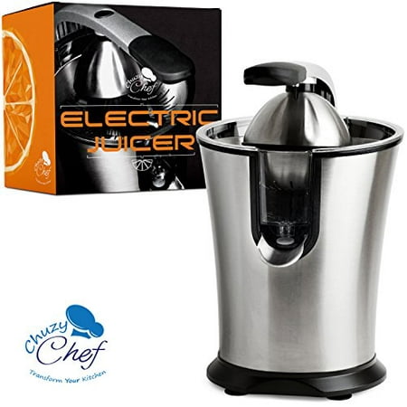 Stainless Steel Electric Citrus Juicer: Compact Lemon, Lime or Orange Squeezer Press by Chuzy (Best Cold Press Juicer)