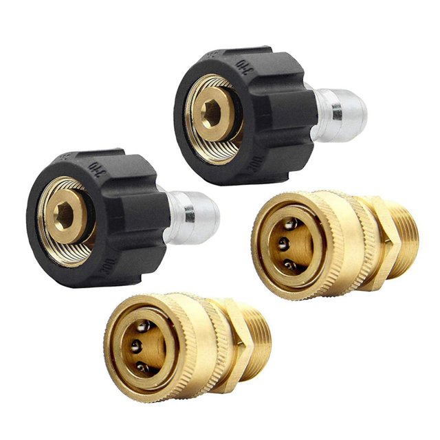 2x Juego de adaptadores para lavadora de alta presión, kit de conexión rápida, métrico M22-15 mm, Twis292