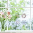 thumbnail image 7 of 4 Styles 6.3 Inch Mandala Window Decals Plastic PVC Colorful Round Static Flower Floral Non Adhesive Window Stickers Removable Alert Cling for Stairway Door Home Room Offices Party Decors, 7 of 7