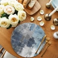 thumbnail image 2 of Navy Blue Grey Round 13 Inch Placemats Set of 4, Modern Oil Painted Abstract Art Aesthetics HeatResistant Non Slip Place Mats for Dining Table, Wipeable Braided Kitchen Table Mats for Housewarming, 2 of 9