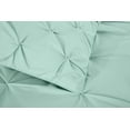 thumbnail image 4 of Chezmoi Collection Berlin Seafoam Green Pinch Pleat Twin Comforter Set, 2-Piece, Soft Pintuck, Lightweight All Season Microfiber Bedding, 4 of 8
