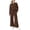 Coffee-RongHuan women outfits sets, variant on RongHuan Women's 2 Piece Sweatsuits Crew Neck Long Sleeve Sweatshirt Wide Leg Sweatpants Airport Travel Outfits