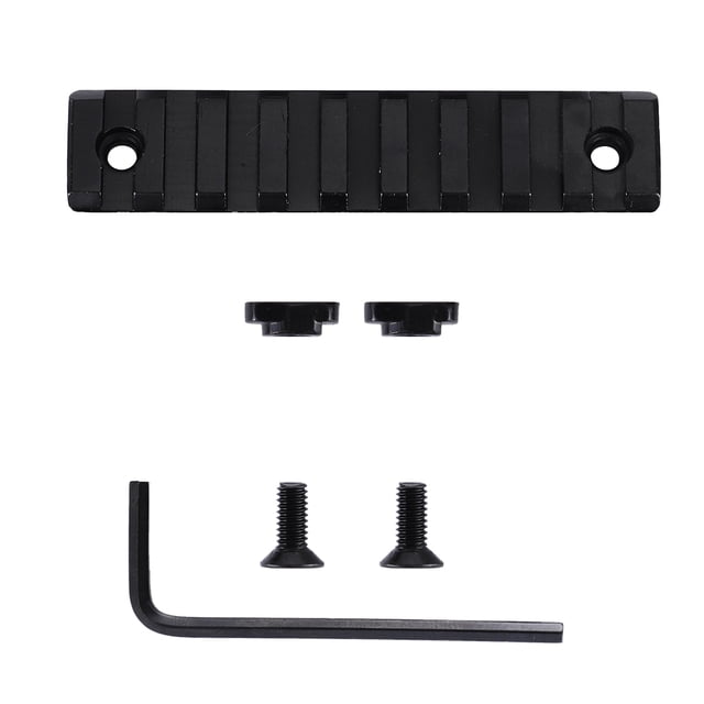 Riel de caza Riel de guardamanos de aluminio Accesorio portátil para herramientas de caza al aire libre para M-Lok 9 ranuras Monstrate OD000858-03