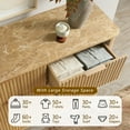 thumbnail image 4 of win2win 55" Mid-Century Modern 9-Drawer Dresser with Storage, Oak, 4 of 9