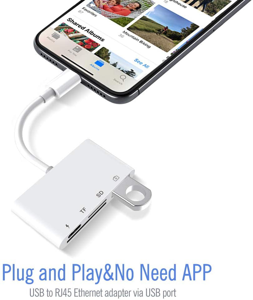 Unità Flash USB Tf SD Memory Card Reader per iPhone XS XR X 8 7 6 5 S Plus iPad 