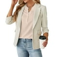 thumbnail image 6 of VDJ Womens Summer Tops Button V Neck Cap Sleeve Summer Casual Fit Dressy Blouses Beige Tee shirts for Women Elegant Size XXL, 6 of 8