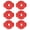 Red, variant on CEORPER 6 Pack Silicone Cymbal Locking Nuts Drum Cymbal Fasteners Quick Releasing