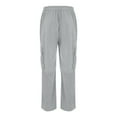 thumbnail image 6 of XFLWAM Womens Cargo Sweatpants Drawstring High Waisted Wide Leg Corduroy Pants Fall Winter Baggy Joggers Trousers with Pockets Gray M, 6 of 6