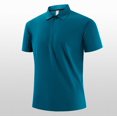 thumbnail image 2 of YABCSAZ Men's Athletic Shirts Short Sleeve Casual Shirts Zipper V Neck Regular Fit Tops Dress Shirts for Hiking Fishing, Summer Flex Relaxed Breathable Men's Shirts, 2 of 4