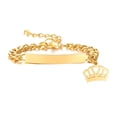 thumbnail image 1 of Personalice la pulsera del nombre del bebé Cadena Figaro Brazalete suave Enlace Tono dorado No se desvanece Joyería de seguridad 12 cm a 15 cm Tan Jianjun unisex, 1 of 2