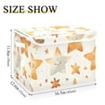 thumbnail image 3 of Cute Stars Foldable Storage Bin with Lid and Handle Collapsible Storage Box 16.5 x 12.6 x 11.8 inches, 3 of 7
