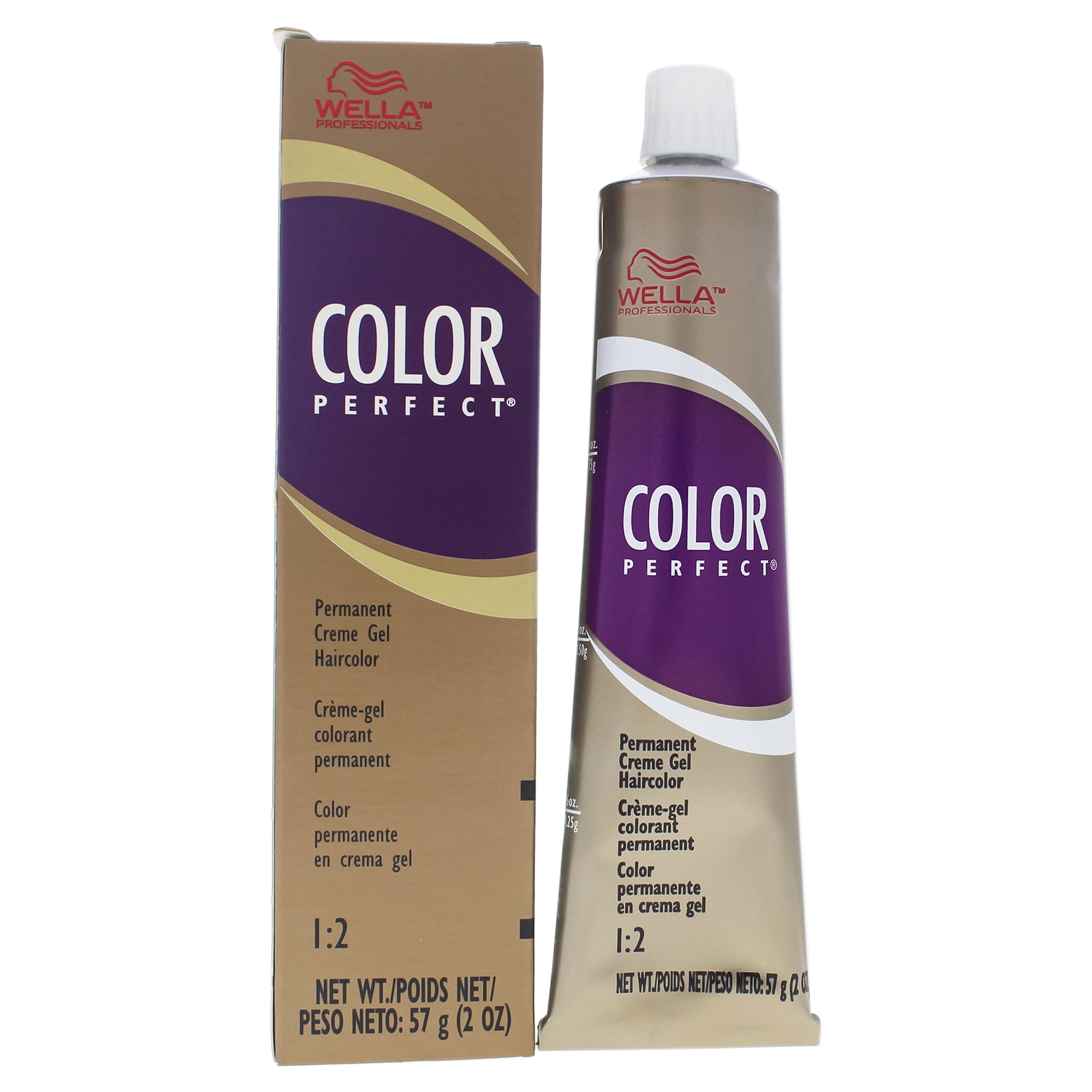 Color Perfecto Para El Cabello En Gel En Crema Permanente - 4Rv Marrón Violeta Rojo Medio De Para Unisex - Tinte Para El Cabello De 2 Oz