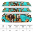 thumbnail image 2 of HAHDAXIA Cross Sunflower Print Bedding Solid Comforter Set for All Seasons,3 Pieces(1 Comforter+2 Pillowcases),Soft Microfiber Bedding Set Queen(90"x90"), 2 of 7
