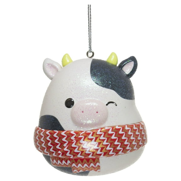 Squishmallows Connor Christmas Ornament, Black and White, 0.15 lbs