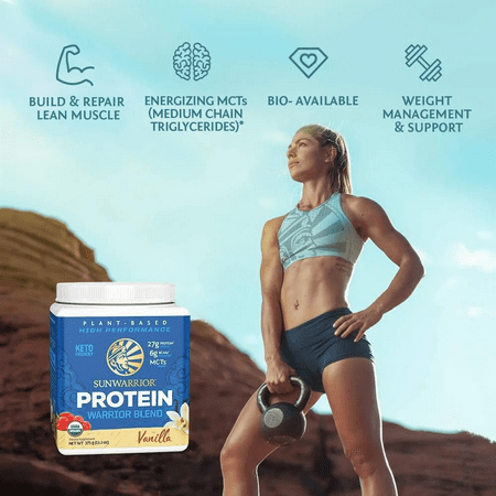 Sunwarrior Organic Plant protein Powder | Vegan Protein Powder, Vanilla, 375g