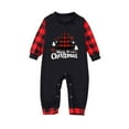 thumbnail image 2 of Odeerbi Christmas Pajamas for Family Plaid Holiday Long Sleeve Family Christmas Pajamas Matching Sets Toddler Fashion Plaid Print Blouse Tops Pants Sleepwear Xmas Family Matching PJs Set Red, 2 of 4