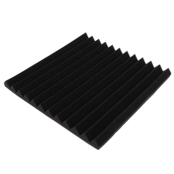 Paneles de Aislamiento Acústico de Espuma Piramidal de Espuma Acústica Esponja Amortiguadora de Ruido para de Grabación, Sala de , Cine Negro Hugo Panel de espuma acústica