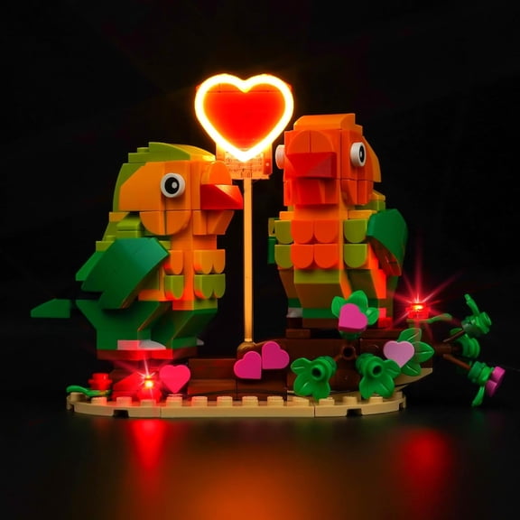 Upgraded Led Light Kit Compatible with Lego Valentine Lovebirds Building Set, Lights Decoration Compatible with Lego 40522 (Model Not Included)