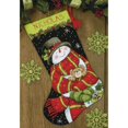 thumbnail image 3 of Dimensions Stocking Needlepoint Kit 16" Long-Snowman & Bear Stitched In Floss - 71-09151, 3 of 3