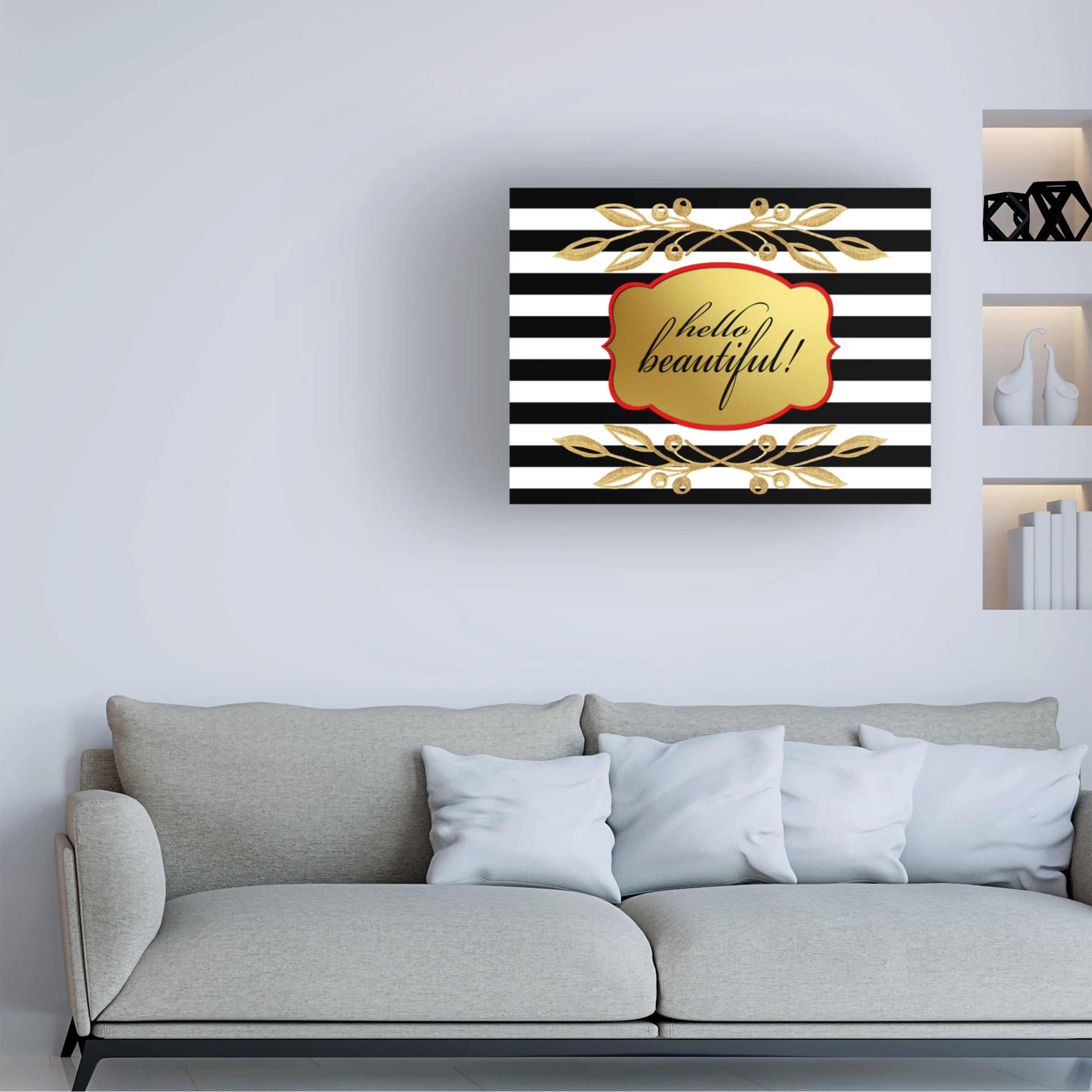 LightBoxJournal 'Gold Hello Beautiful' Canvas Art