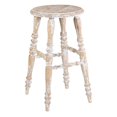 thumbnail image 1 of Baylor Farmhouse Backless White Wash Wood Counter Stool by East at Main- Handcrafted White Mindi Wood Bar Stool (14x14x24), 1 of 5