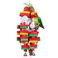 thumbnail image 4 of Flmtop Parrot Wood Apple Banana Building Block Toy Pet Bird Ladder Bite Chew Cage Decor, 4 of 8