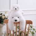 thumbnail image 3 of Muñeco de oso blanco acostado boca abajo, cómodo oso de peluche, almohada de siesta, lindo oso de peluche, 3 of 8