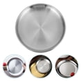 thumbnail image 4 of 1pc Bandeja redonda de acero inoxidable de la bandeja de la placa de la bandeja de la fruta placa de la parrilla, 4 of 6