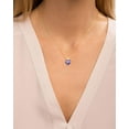 thumbnail image 4 of 925 Sterling Silver Genuine Birthstone Necklace for Women, Heart Love Necklace, Birthday Gifts for Her, 4 of 6