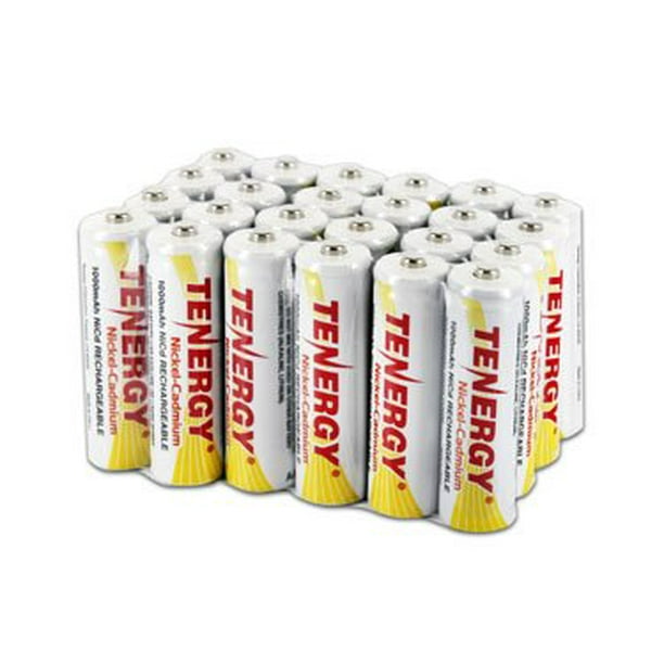 Tenergy AA Rechargeable NiCD Battery, 1.2V 1000mAh High Capacity AA