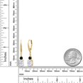 thumbnail image 6 of Gem Stone King 18K Yellow Gold Plated Silver White Moissanite and Black Onyx Dangle Earrings for Women with Lab Grown Diamond (4.67 Cttw, Oval 9X7MM), 6 of 6