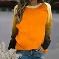 thumbnail image 2 of GigrtiJin Women Long Sleeved Gradient Sweatshirt Plus Size Round Neck Casual Pullover Top Fashion Going out Basic Blouse, 2 of 5